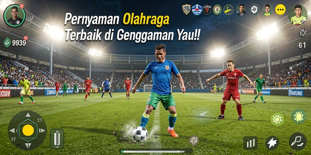 Tangkapan layar gameplay 9939 yang menampilkan aksi seru olahraga.