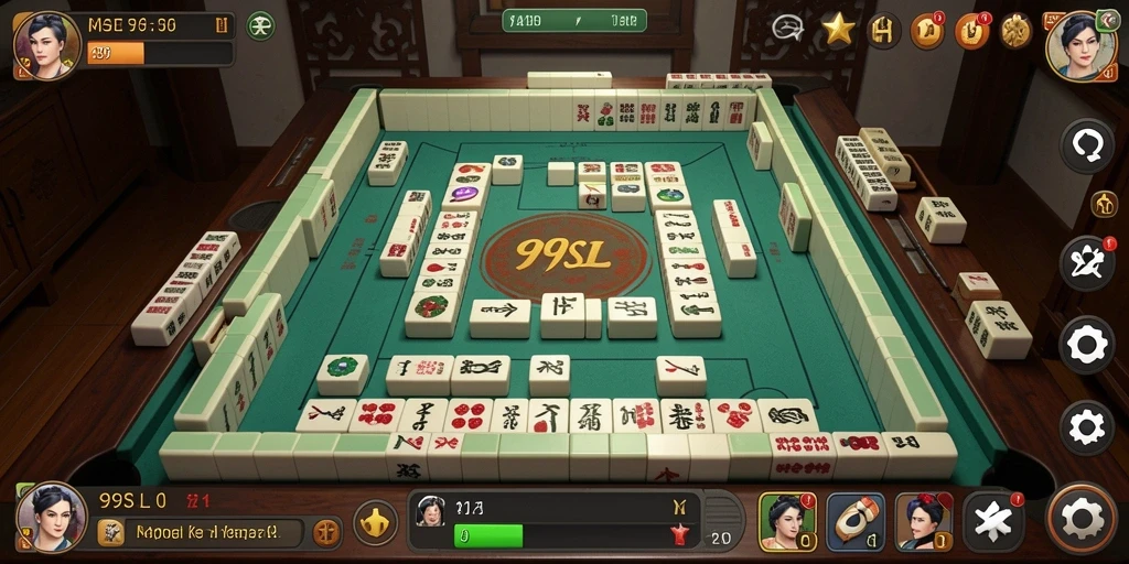 Tampilan gameplay Mahjong yang menarik di 99SL.