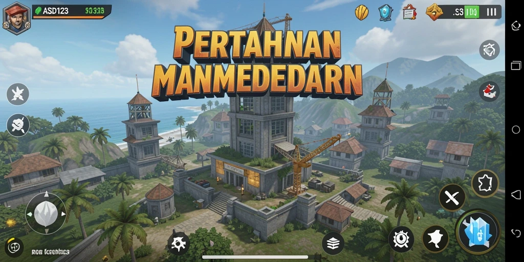 Tampilan gameplay ASD123 dengan strategi Tower Defense yang menegangkan.