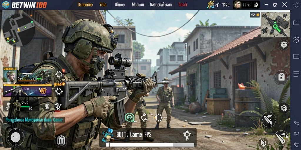 Tangkapan layar dari gameplay BETWIN188 dengan aksi FPS yang mendebarkan.