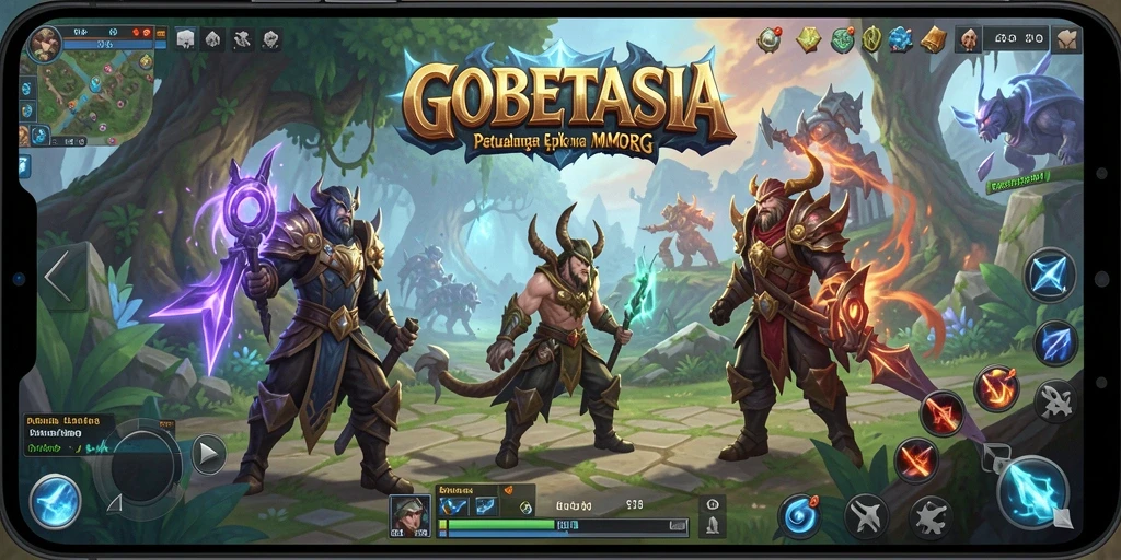 Tangkapan layar GOBETASIA menampilkan aksi seru dalam gameplay MMORPG yang menarik.