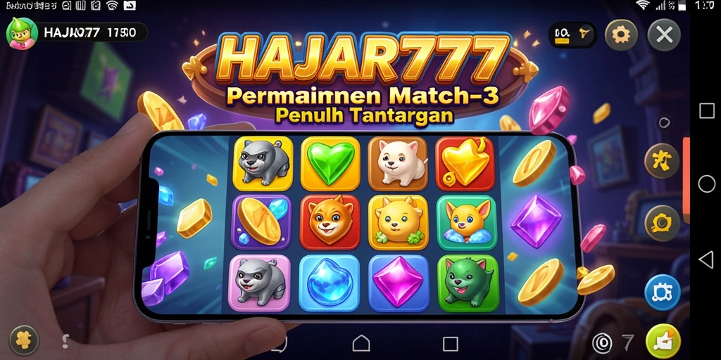 Gameplay menarik dari HAJAR777 dalam aksi Match-3.
