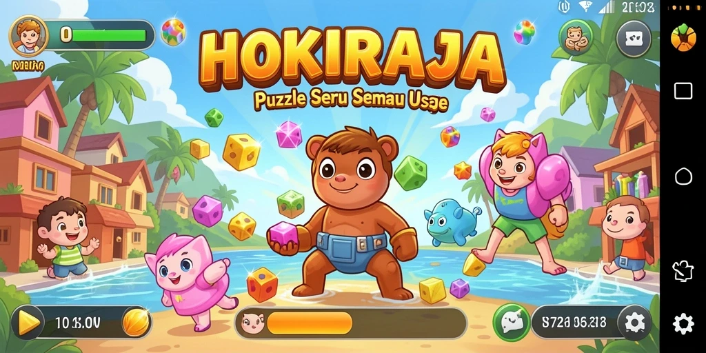 Tampilan gameplay HOKIRAJA yang menantang dan seru.