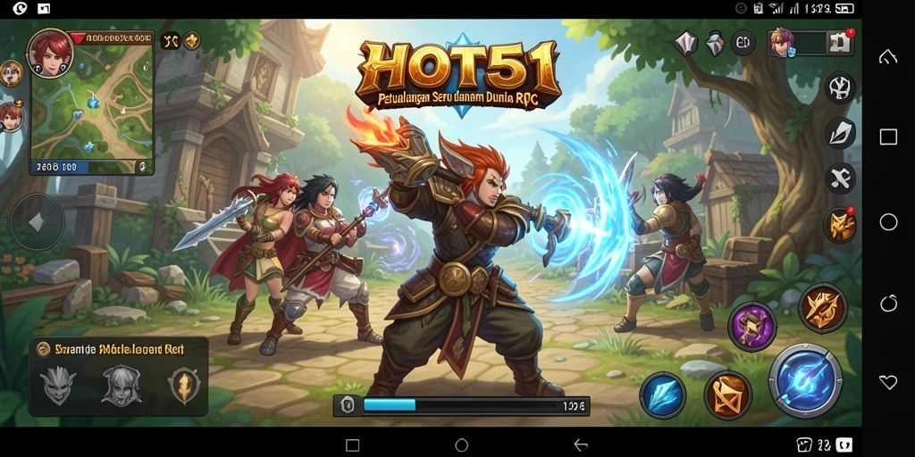 Tampilan gameplay seru dan menegangkan dalam RPG HOT51.