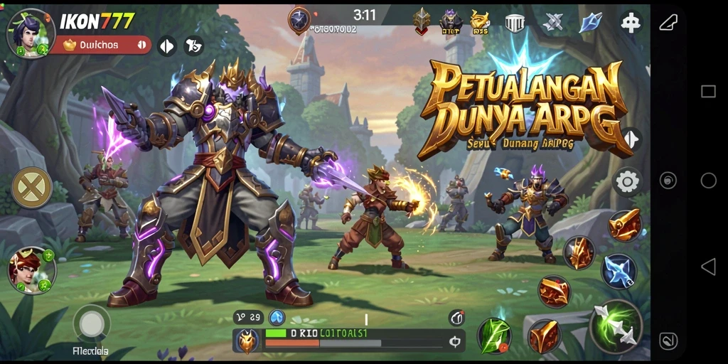 Tampilan gameplay ARPG yang mendebarkan di IKON777.