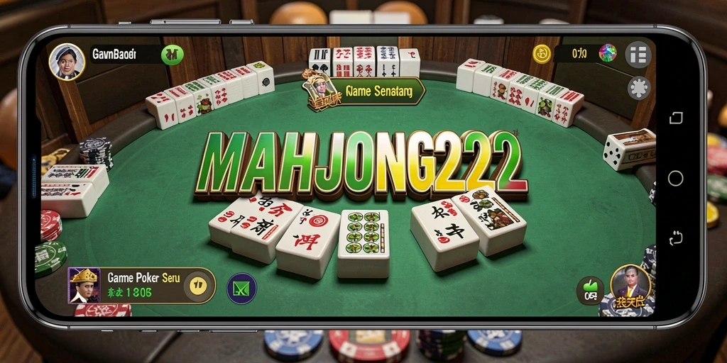 Tampilan menarik dari gameplay Poker di MAHJONG222.