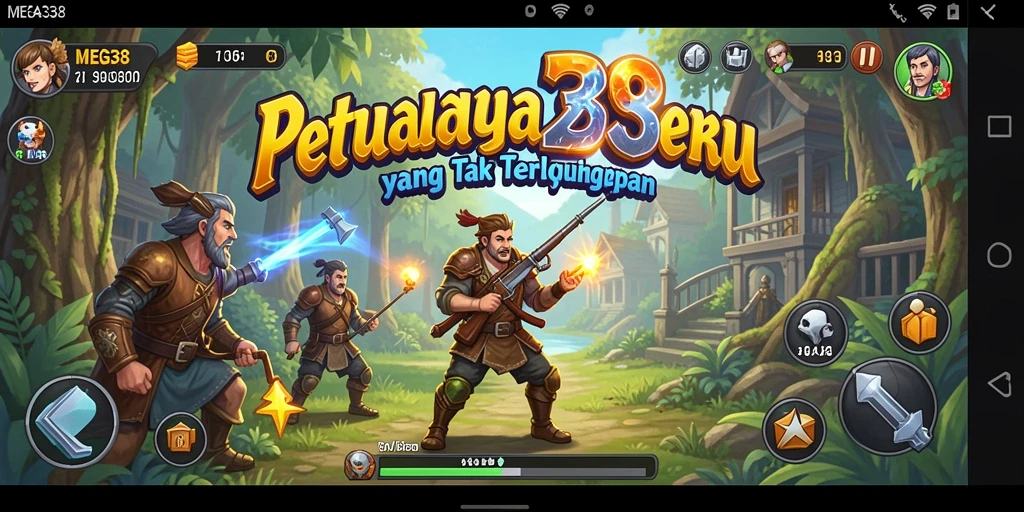 Tampilan gameplay yang menegangkan dalam MEGA338, penuh aksi dan petualangan.