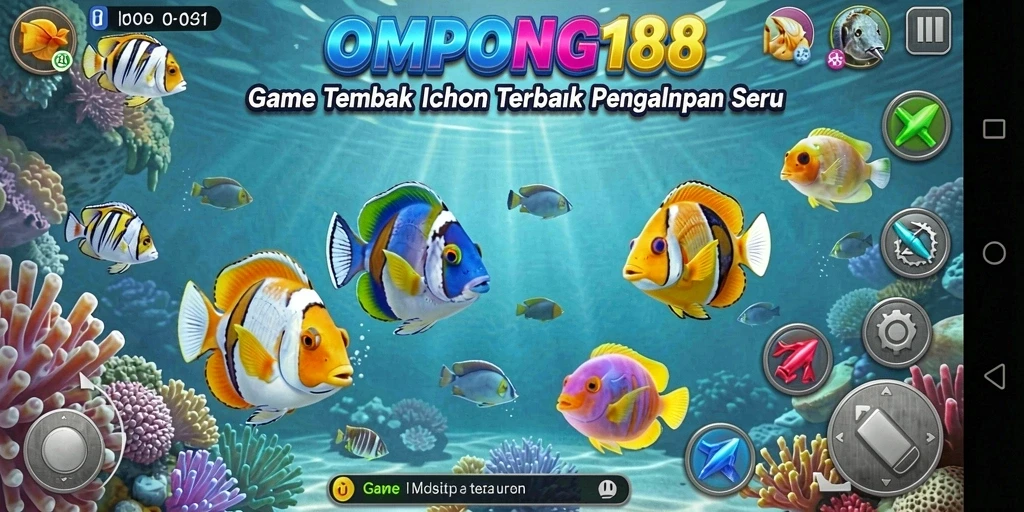 Tampilan gameplay OMPONG188 yang penuh aksi menembak ikan.