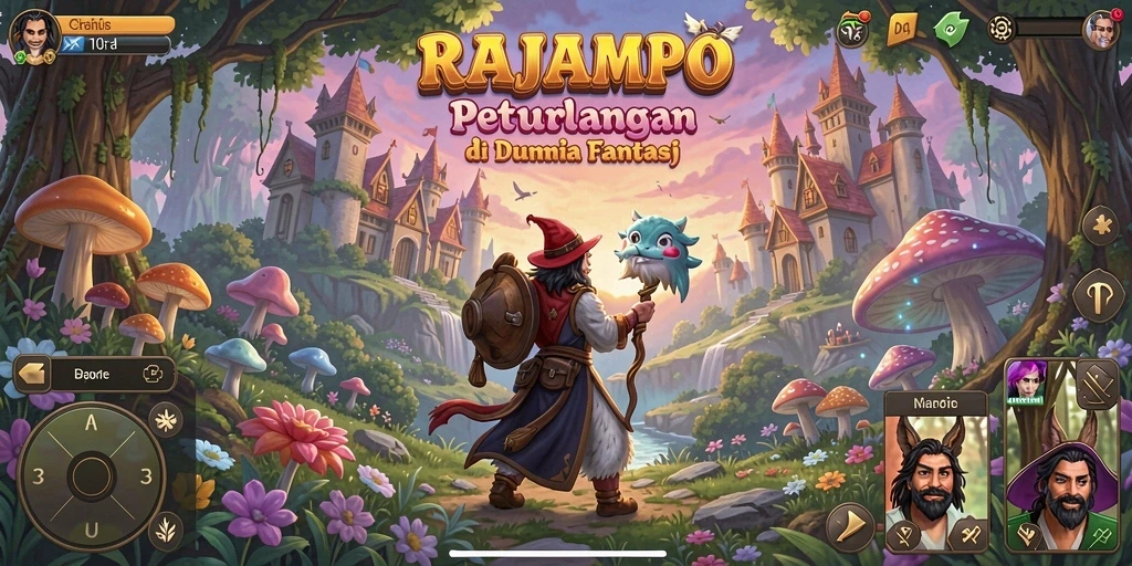 Tampilan gameplay RAJAMPO yang menarik dan penuh aksi petualangan.
