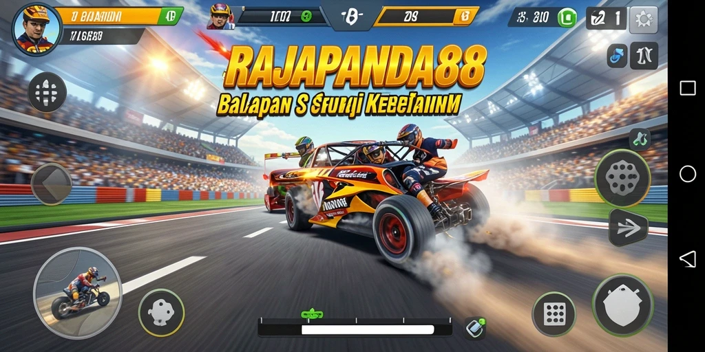 Gameplay balap seru di RAJAPANDA88 dengan grafis menakjubkan.