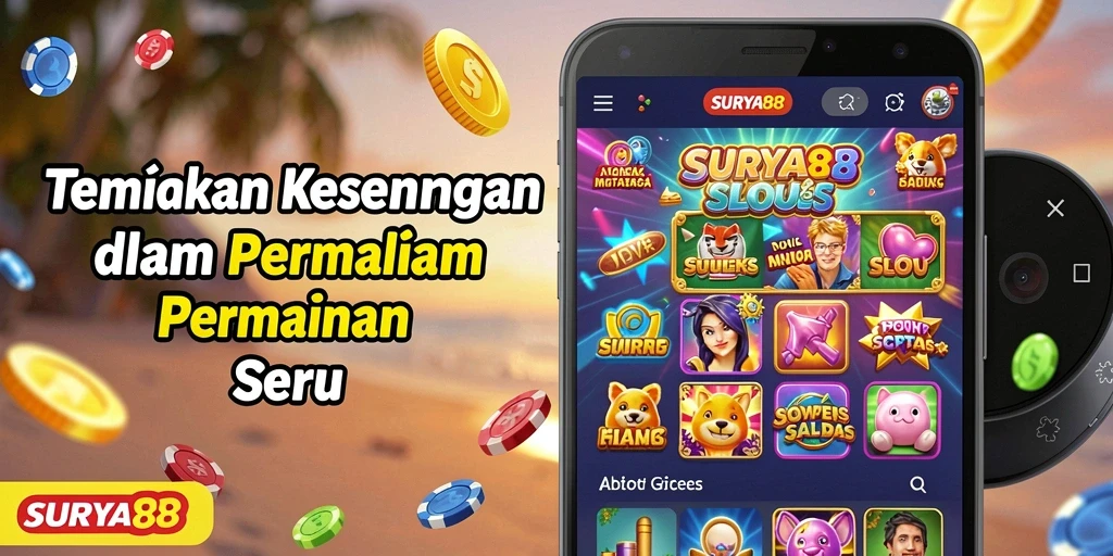 Tampilan gameplay menarik dari permainan Slot SURYA88 yang mengasyikkan.