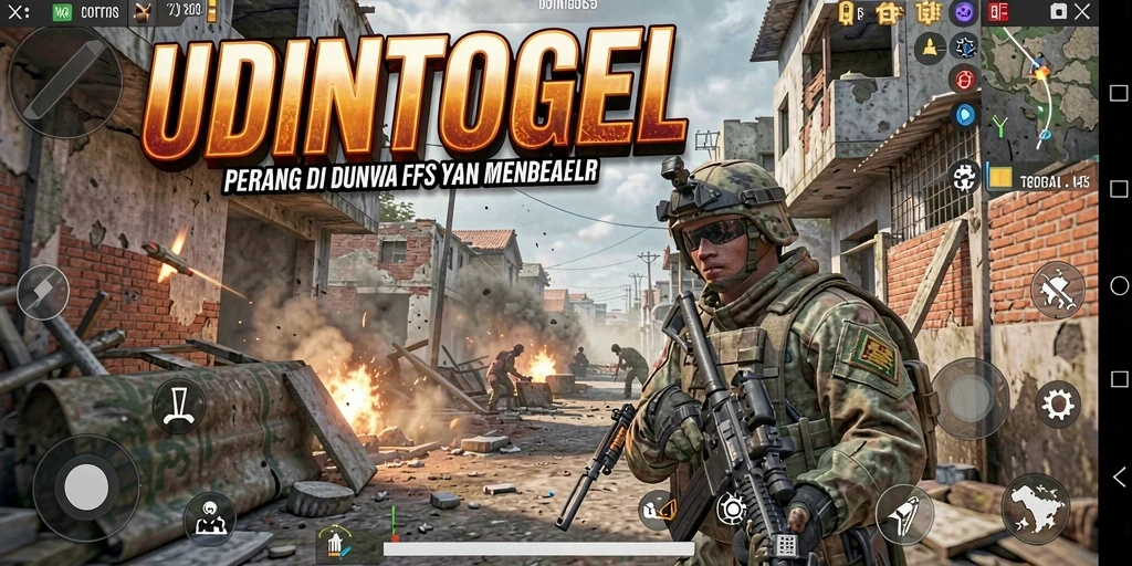 Tangkapan layar menunjukan aksi intens dalam gameplay UDINTOGEL.