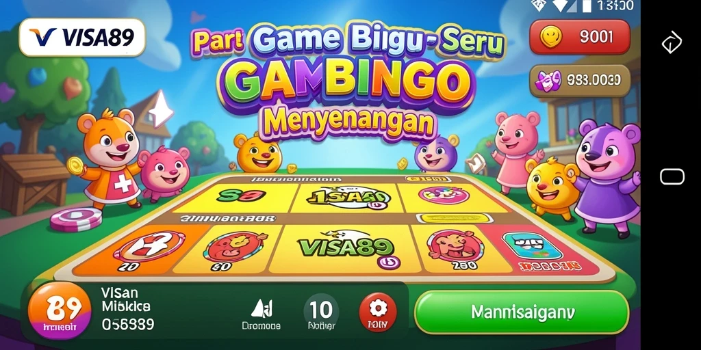 Tampilan menarik gameplay Bingo dalam aplikasi VISA89.