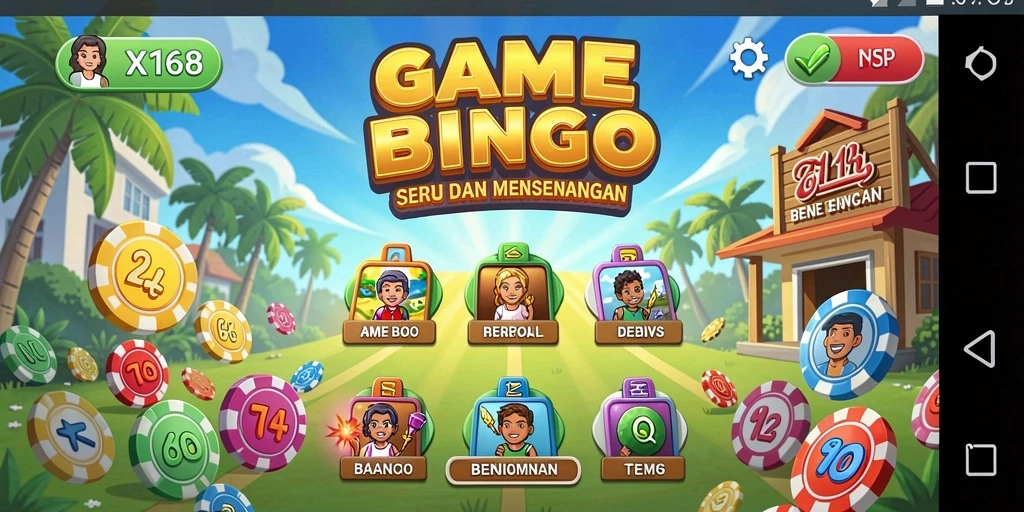 Tangkapan layar gameplay X168 yang menampilkan keseruan bermain Bingo.
